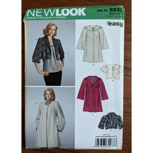 UNCUT New Look Pattern 6832  Size 8-18 Jacket Coat